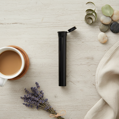 116mm Opaque Child Resistant Tube | Secure & Eco-Friendly Storage Packaging - Overhead Flatlay