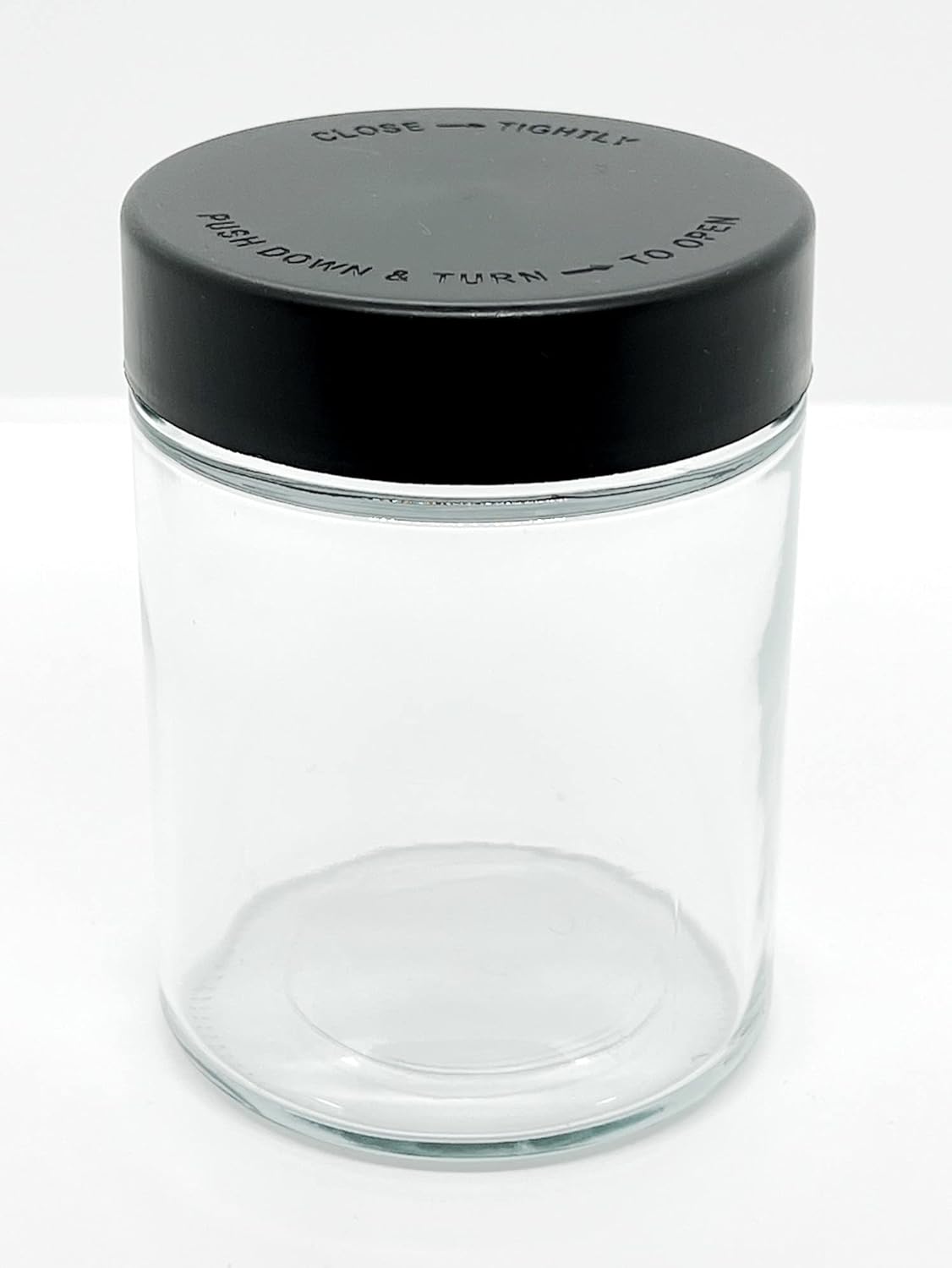 18 oz Child - Resistant Glass Jars (24 Pack) – Airtight, Odor - Proof Cannabis Packaging with Black Lids - Kraft & Kitchen