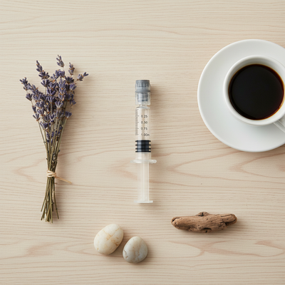 1ml Glass Syringe - Overhead Flatlay