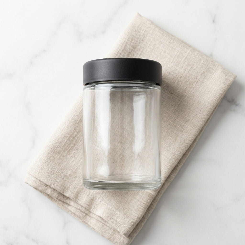 5oz Glass Jar with Black CR Lid