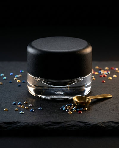 9ml Child Resistant Jar with Black Lids — in craft-studio context