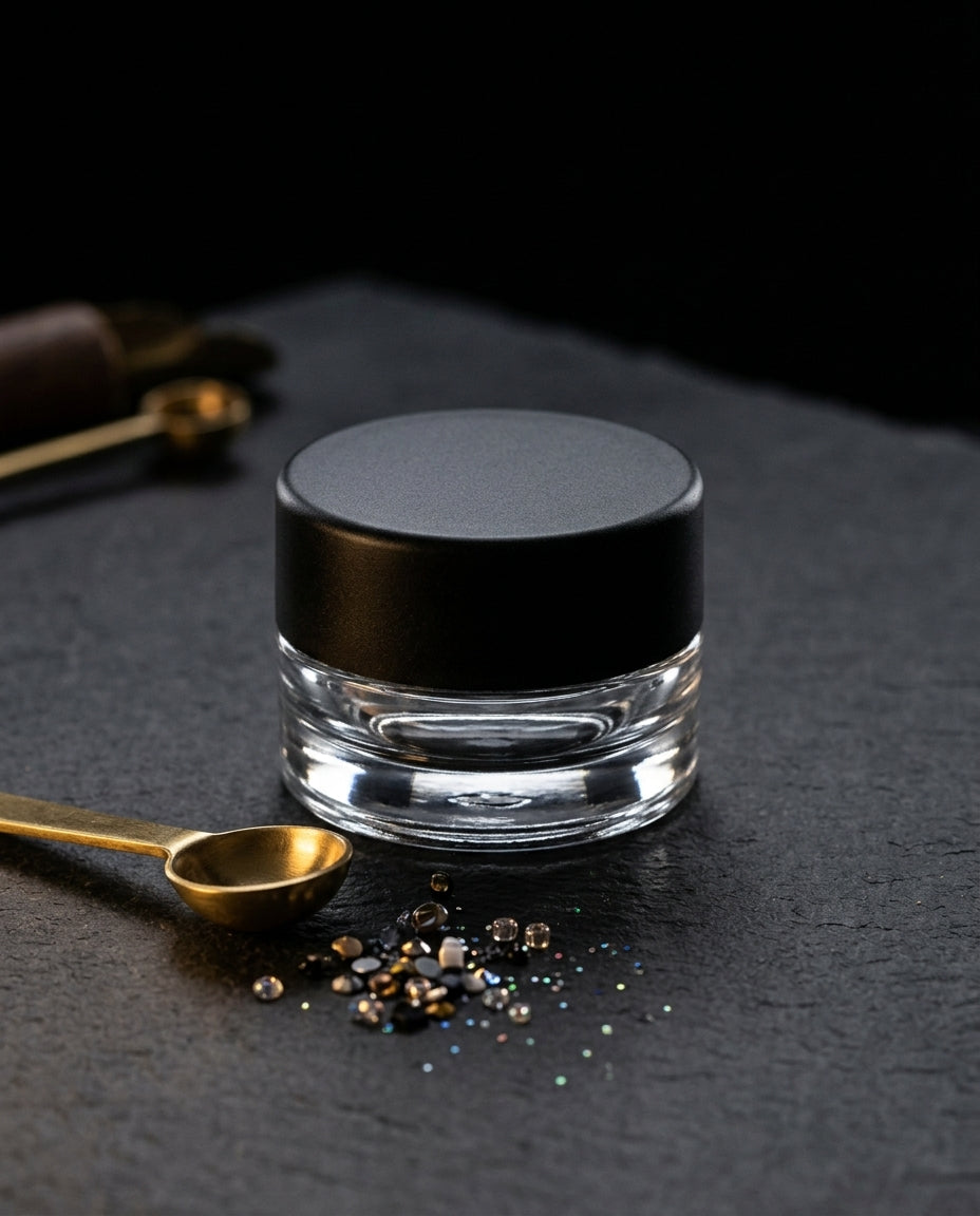 5ml Child Resistant Jar with Black Lids — in craft-studio context