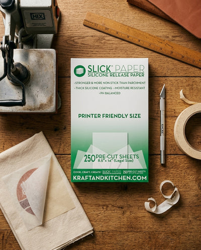 Silicone Release Paper Nonstick Coated Glassine Paper — workspace flatlay