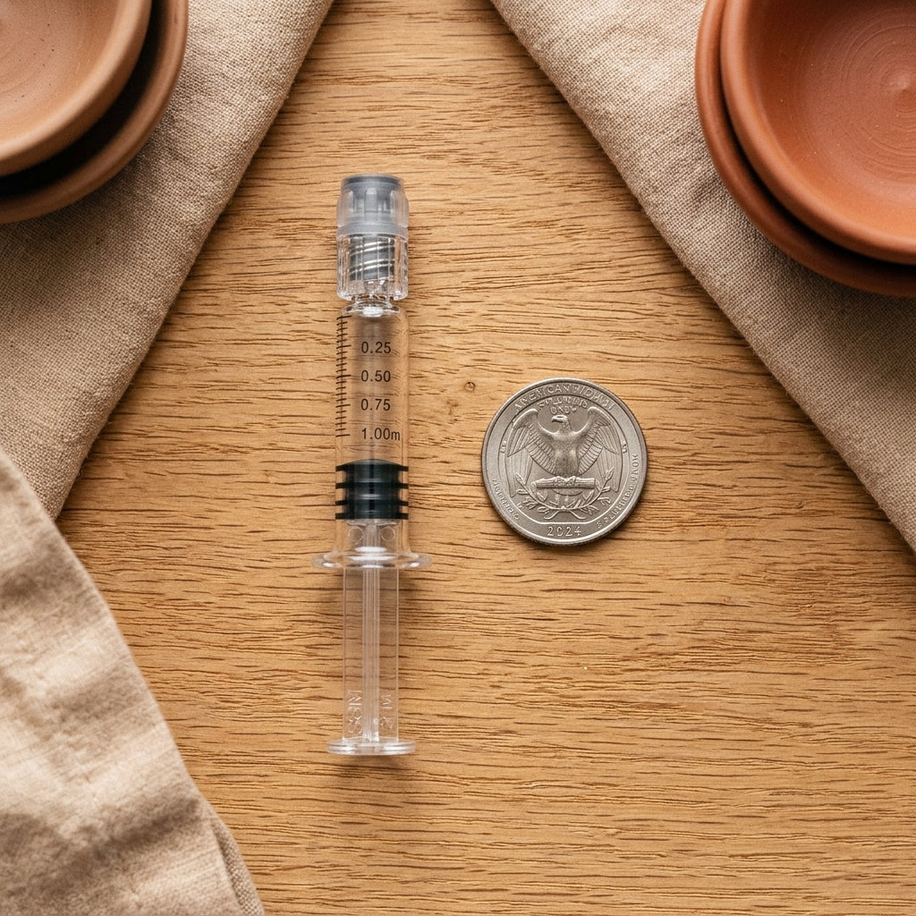 1ml Glass Syringe — size reference