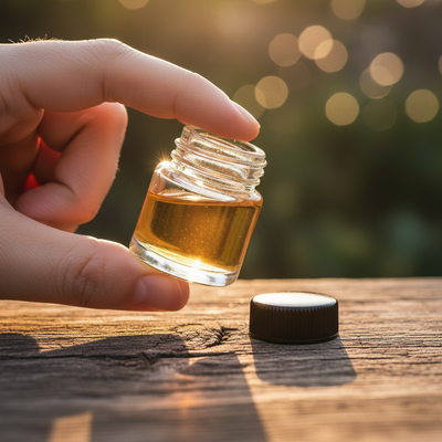 5ml Screw Top Jar with Black Lids - Detail Closeup