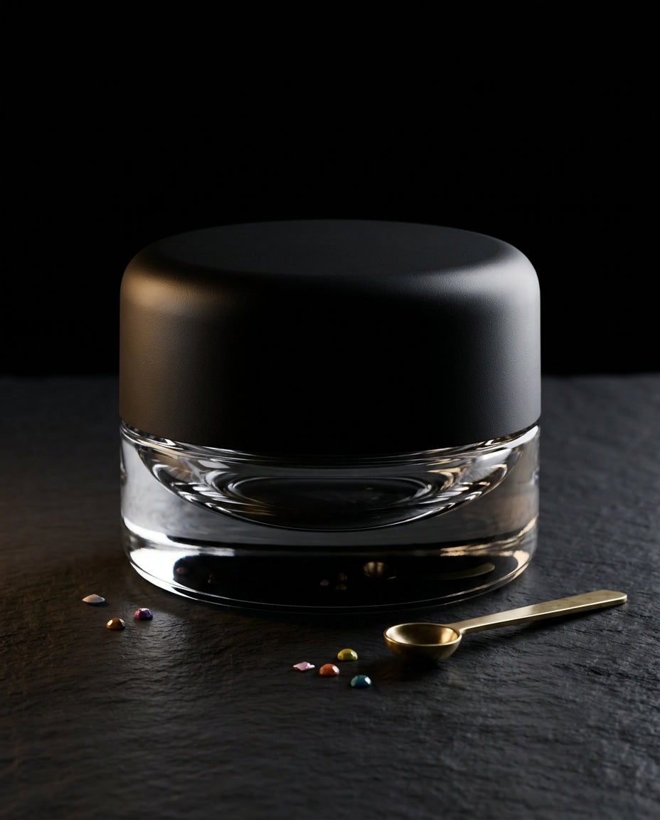 9ml Round Bottom Child Resistant Glass Jar with Lids — in craft-studio context
