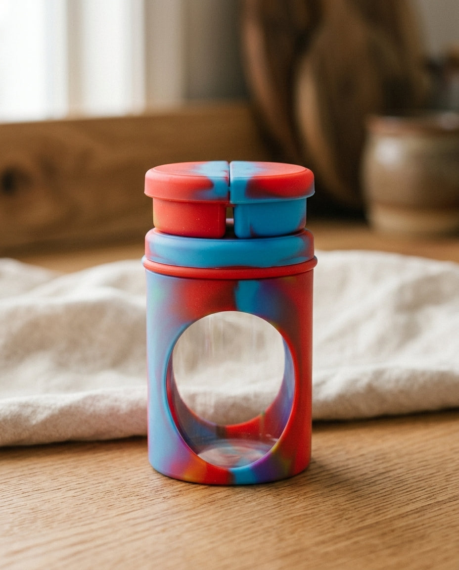 5oz Jar with Silicone Jar Jacket and Secret Container — product shot