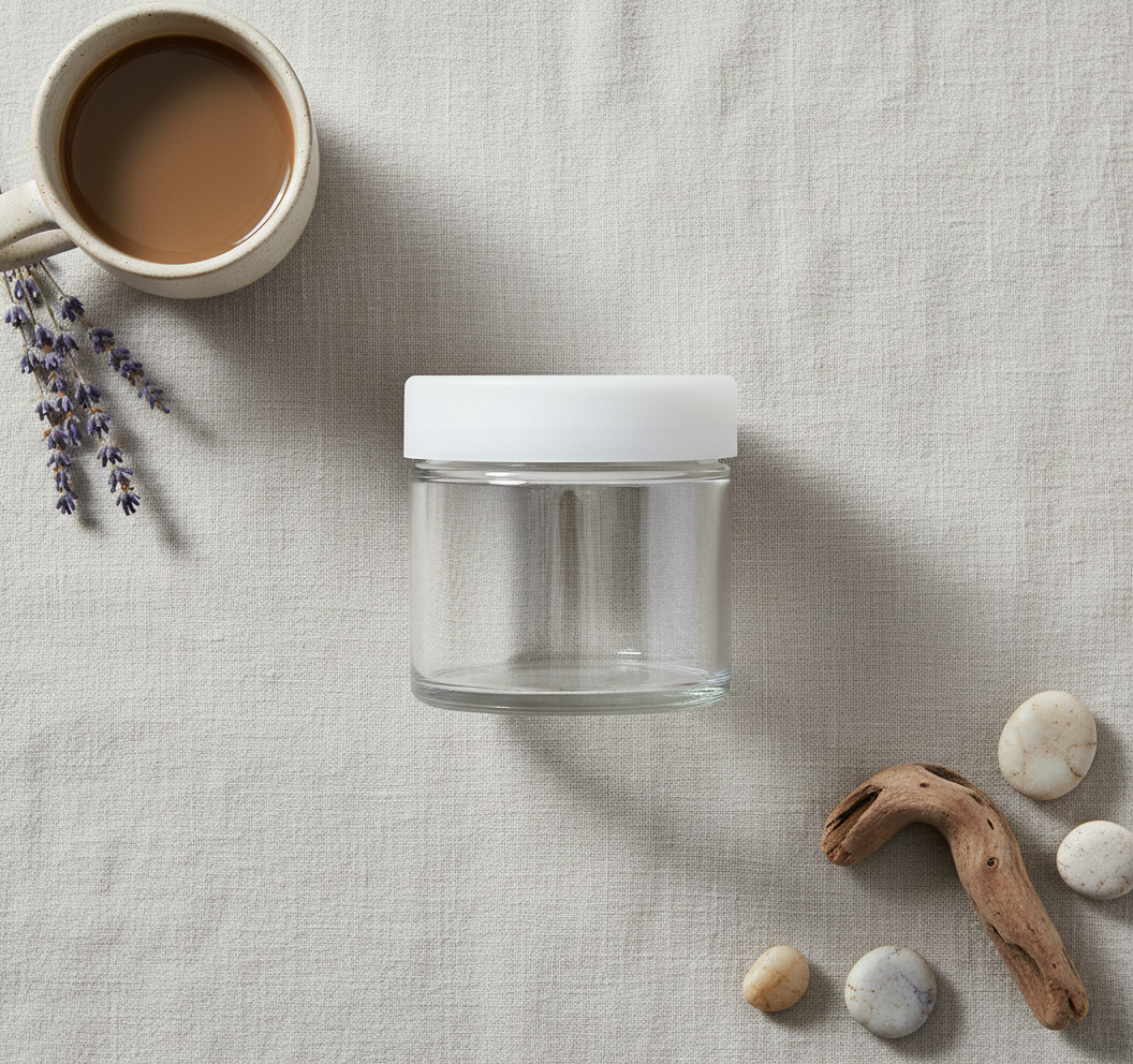 6ml Glass No-Neck Jar - Overhead Flatlay