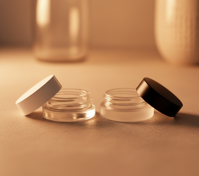 7ml Screw Top Jars with Lids - Detail Closeup