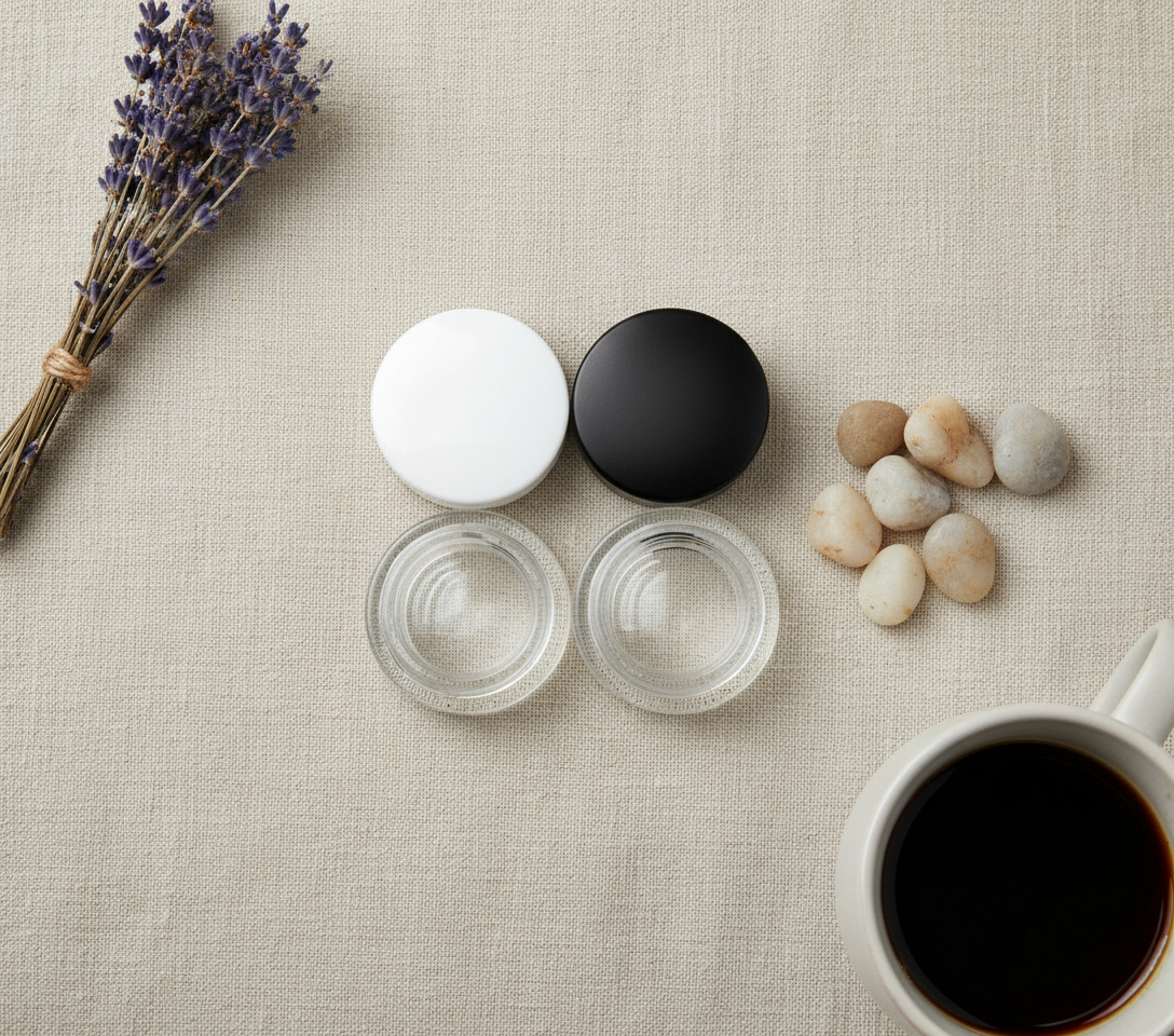 7ml Screw Top Jars with Lids - Overhead Flatlay