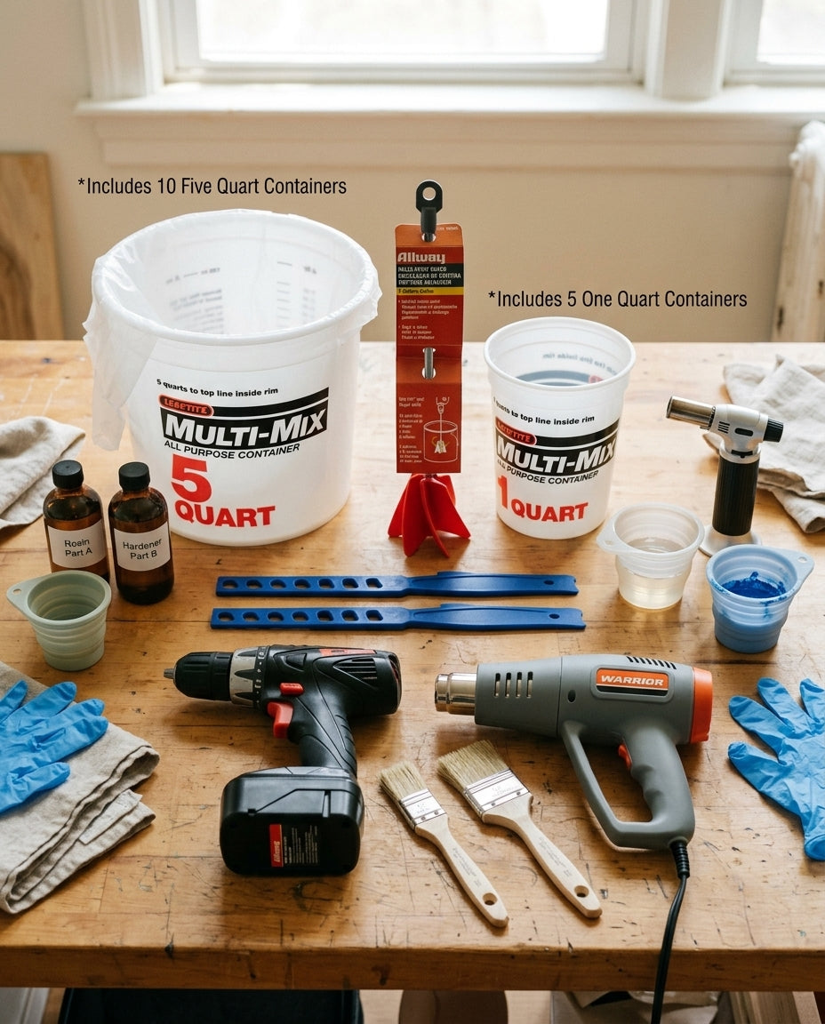 Premium Epoxy Tool Kit — workspace flatlay