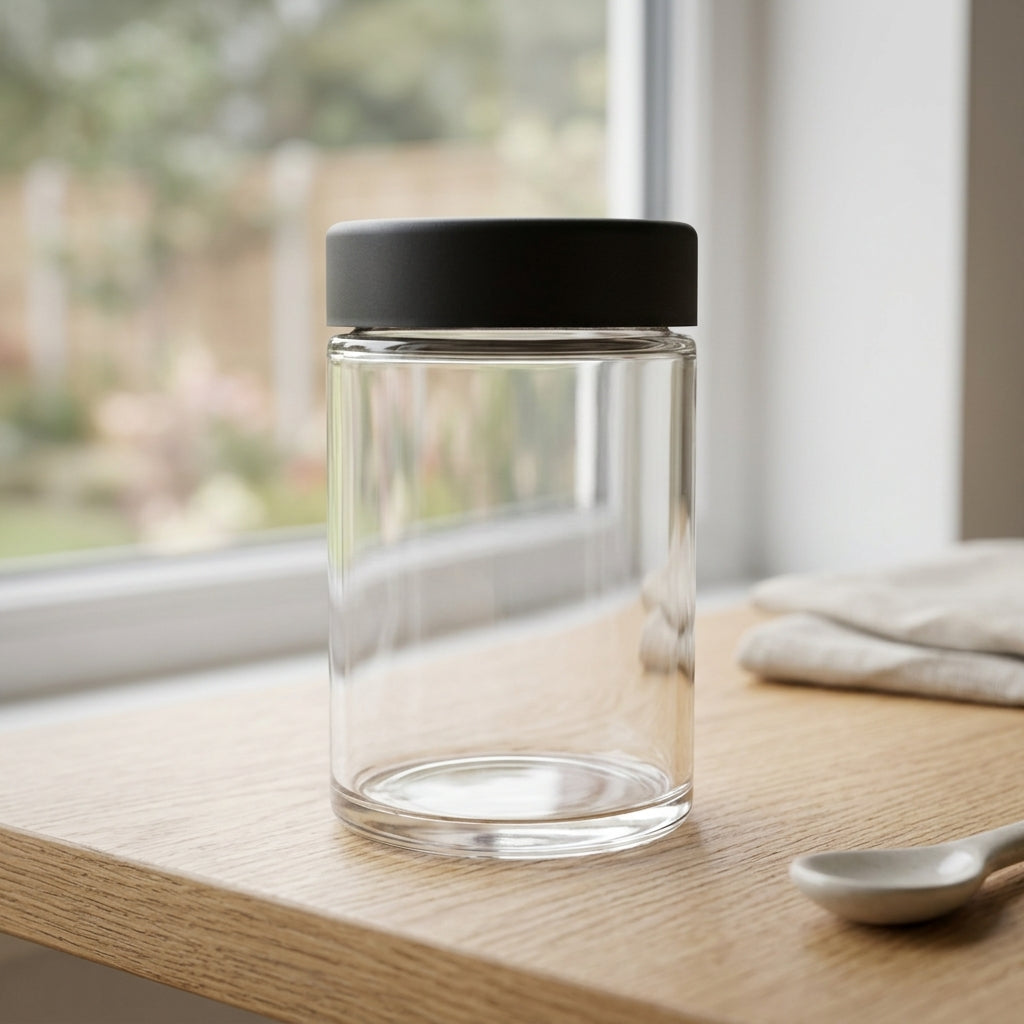 5oz Glass Jar with Black CR Lid