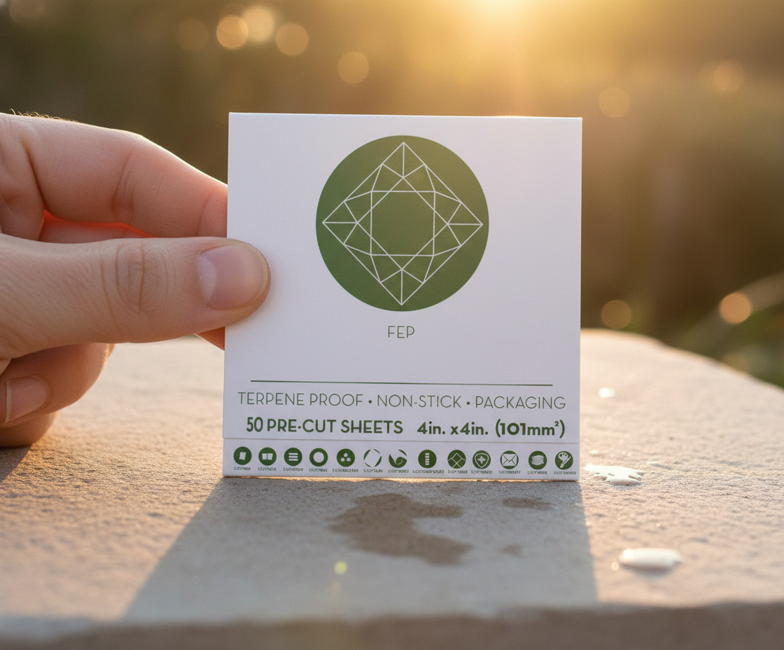 Kraft & Kitchen Clear FEP Sheets Precut - Detail Closeup