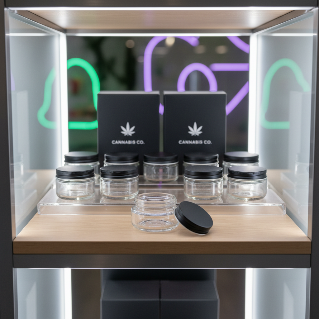 Lifestyle use case image for 9ml child resistant jar with black lids