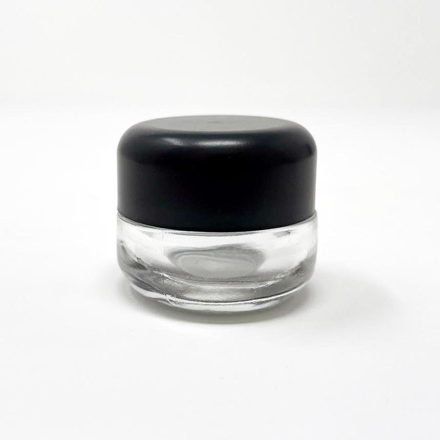 5ml Round Bottom Child Resistant Jar with Black Lids - Kraft & Kitchen
