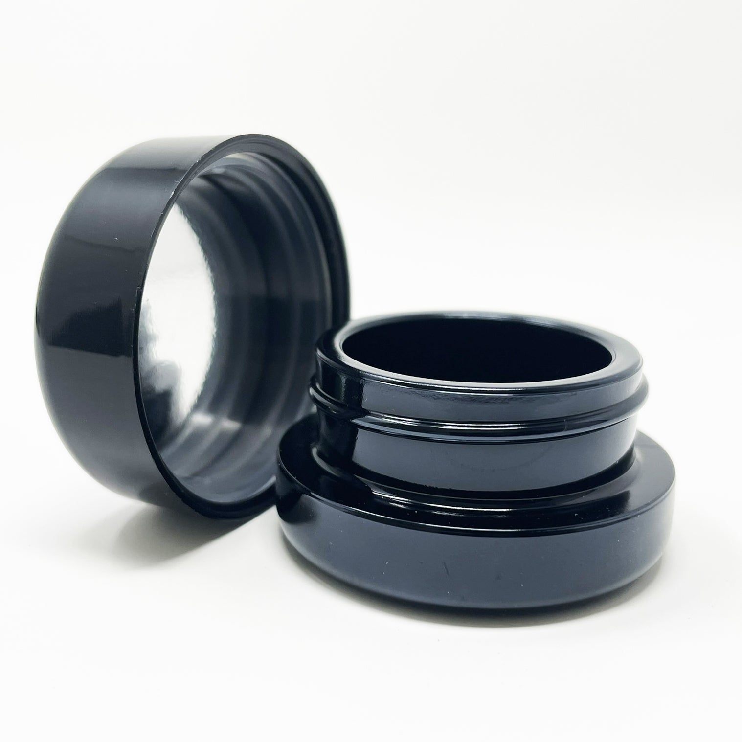 7ml UV Resistant Round Bottom Jar with Child Resistant Black Lids - Kraft & Kitchen
