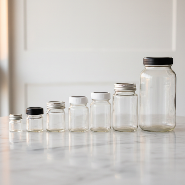Glass Jar Size Chart: Specs for 5ml to 18oz Jars - Kraft & Kitchen