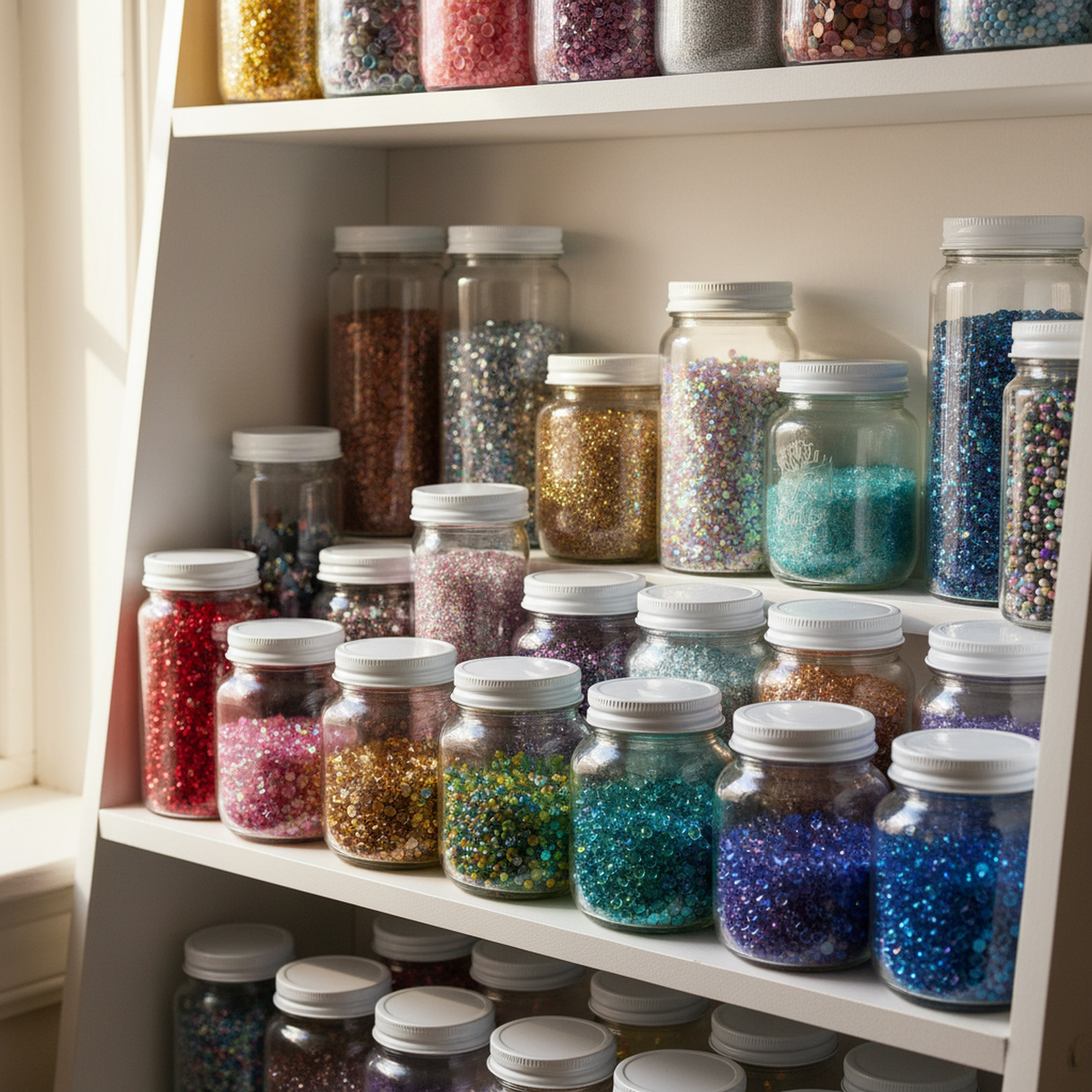 How to Organize Craft Supplies with Glass Jars