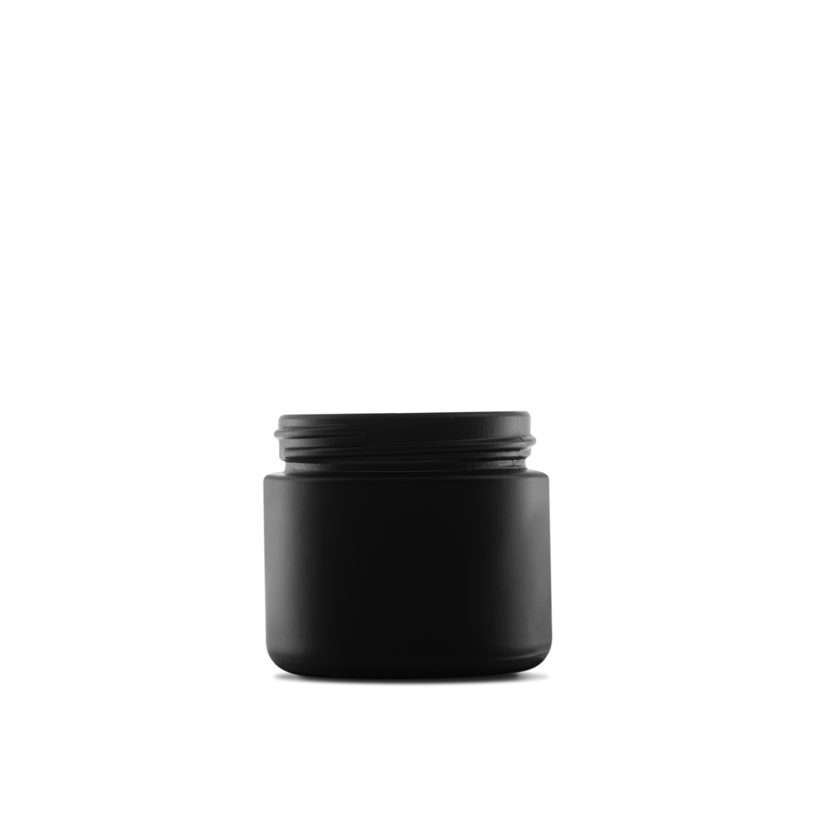 2 oz Black Frosted Glass Jar, Straight-Sided, Case of 120