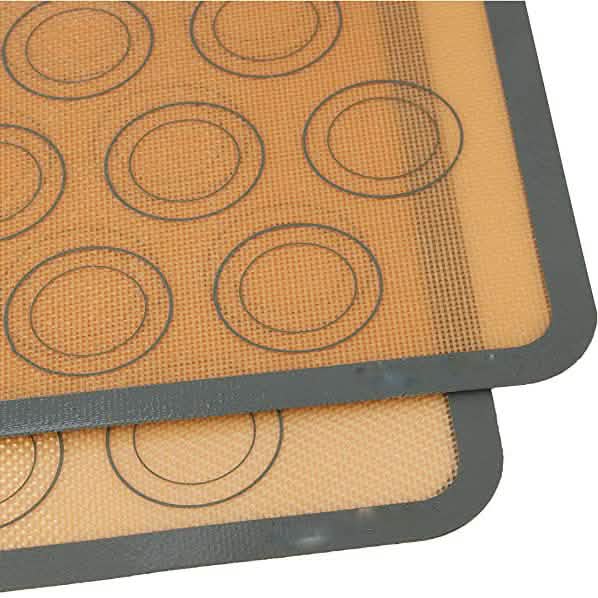 Silicone Baking Mat with Macaron Guides, 2 Pack