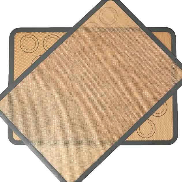 Silicone Baking Mat with Macaron Guides, 2 Pack
