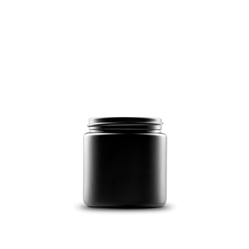 4 oz Black Frosted Glass Jar, Straight-Sided, Case of 90