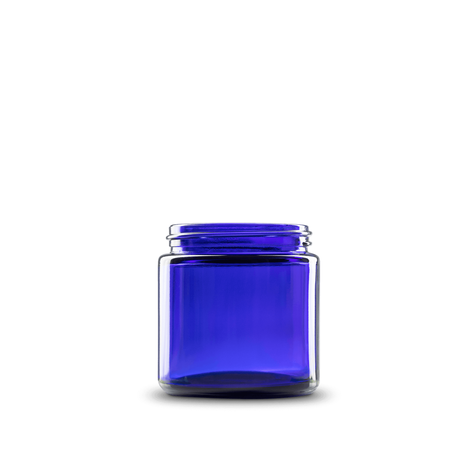 4 oz Blue Glass Jar, Straight-Sided, Case of 90