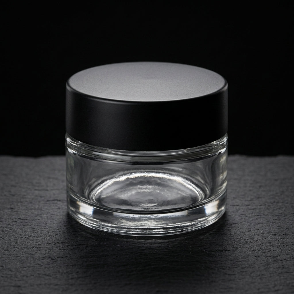 5ml Child Resistant Jar with Black Lids — product shot