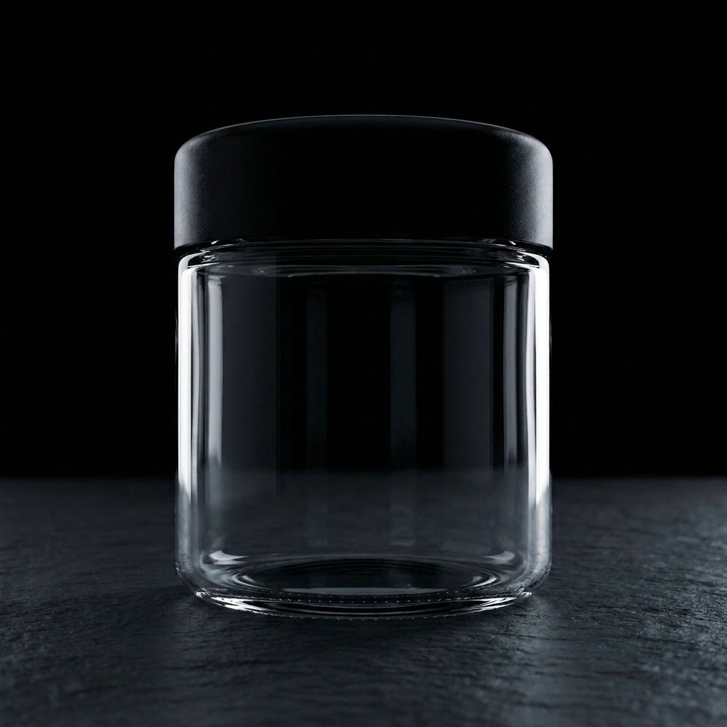 3oz Glass Jar with Black CR Lid — product shot