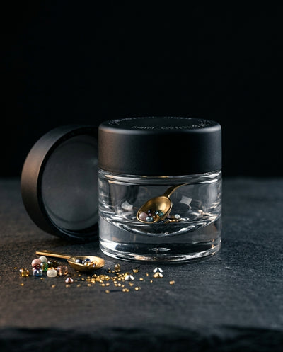 5ml UV Resistant Round Bottom Jar with Child Resistant Black Lids — in craft-studio context