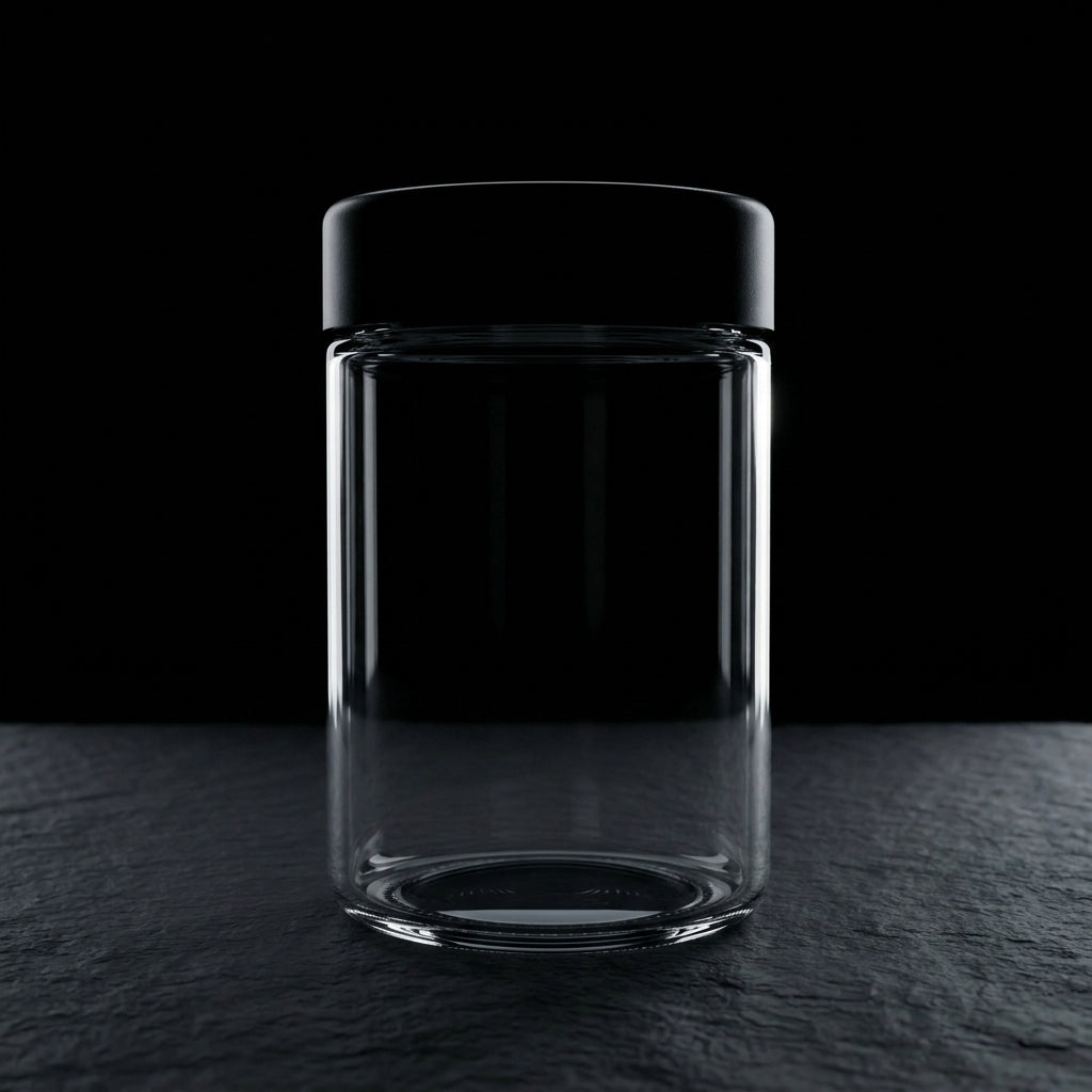5oz Glass Jar with Black CR Lid — product shot