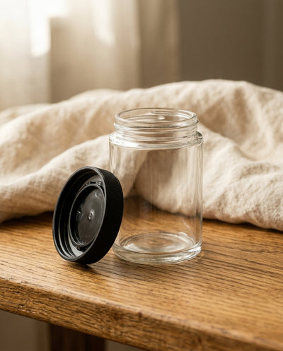 5oz Glass Jar with Black CR Lid — product shot