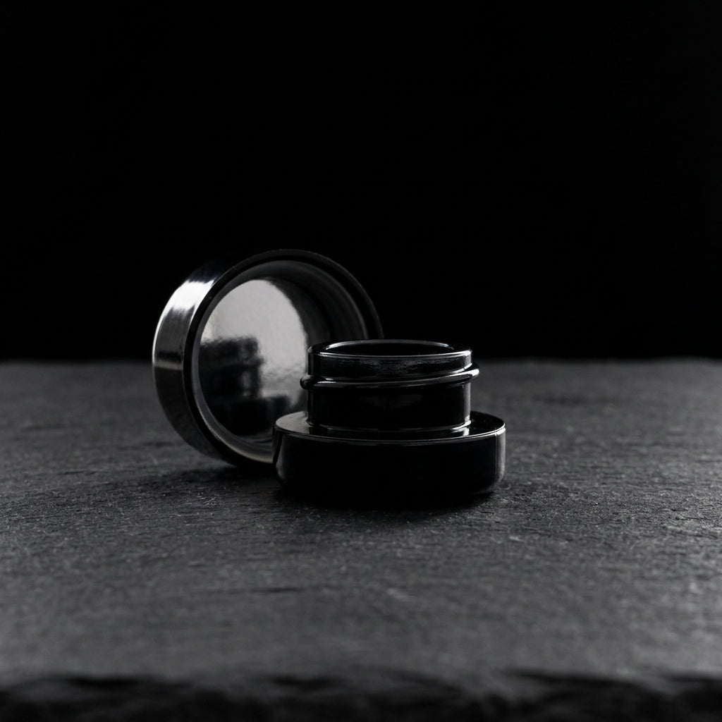 5ml UV Resistant Round Bottom Jar with CR Black Lids