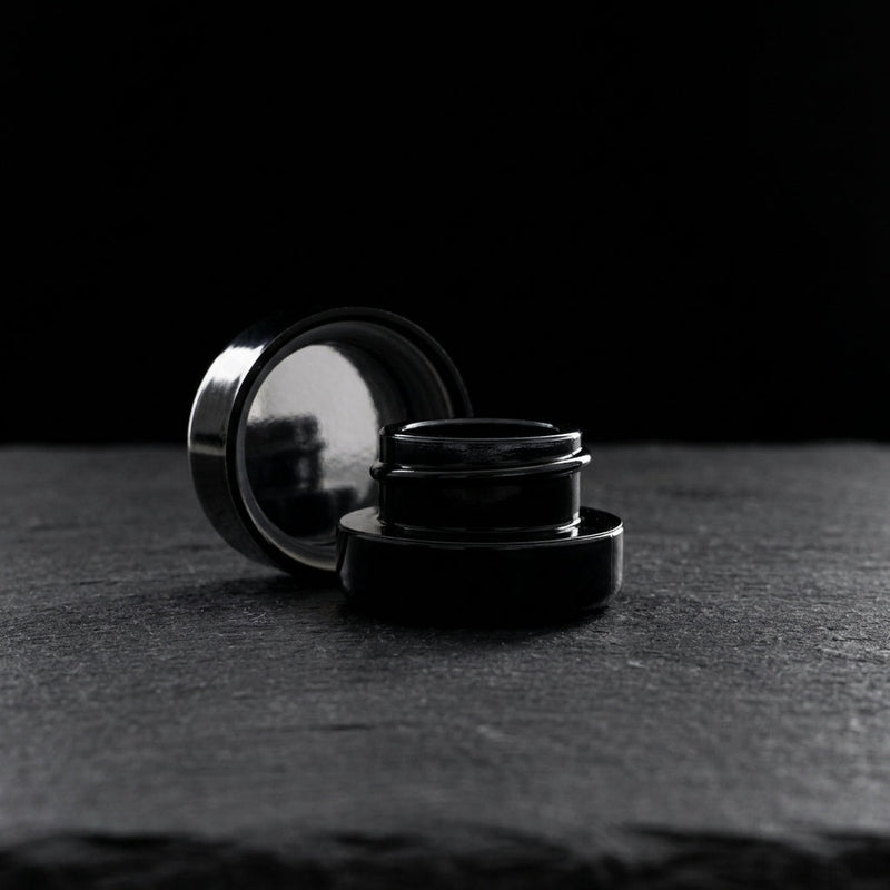 5ml UV Resistant Round Bottom Jar with CR Black Lids