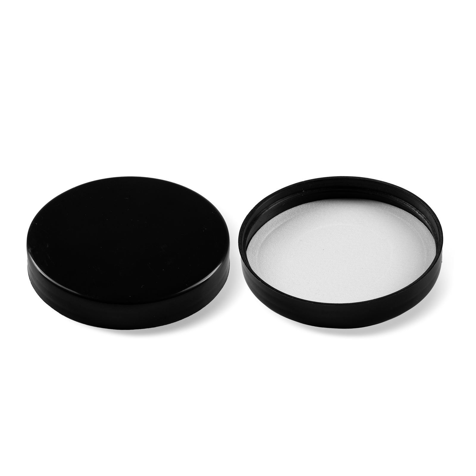 71-410 Black PP Plastic Lid with PE Liner, Case of 100