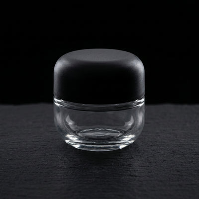 5ml Round Bottom Child Resistant Jar with Black Lids