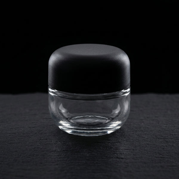 5ml Round Bottom Child Resistant Jar with Black Lids