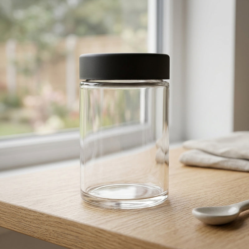 5oz Glass Jar with Black CR Lid