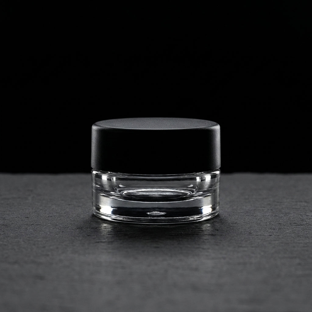 5ml Child Resistant Jar with Black Lids