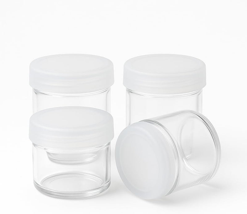 6ml Glass No-Neck Jar with Silicone Lid - Kraft & Kitchen