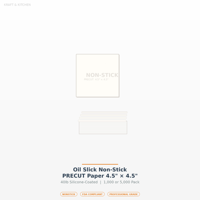 Oil Slick Non-Stick PRECUT Paper 4.5x4.5 - Professional nonstick sheets for bakers and crafters