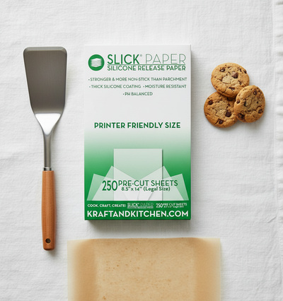 Silicone Release Paper Nonstick Coated Glassine Paper - Overhead Flatlay