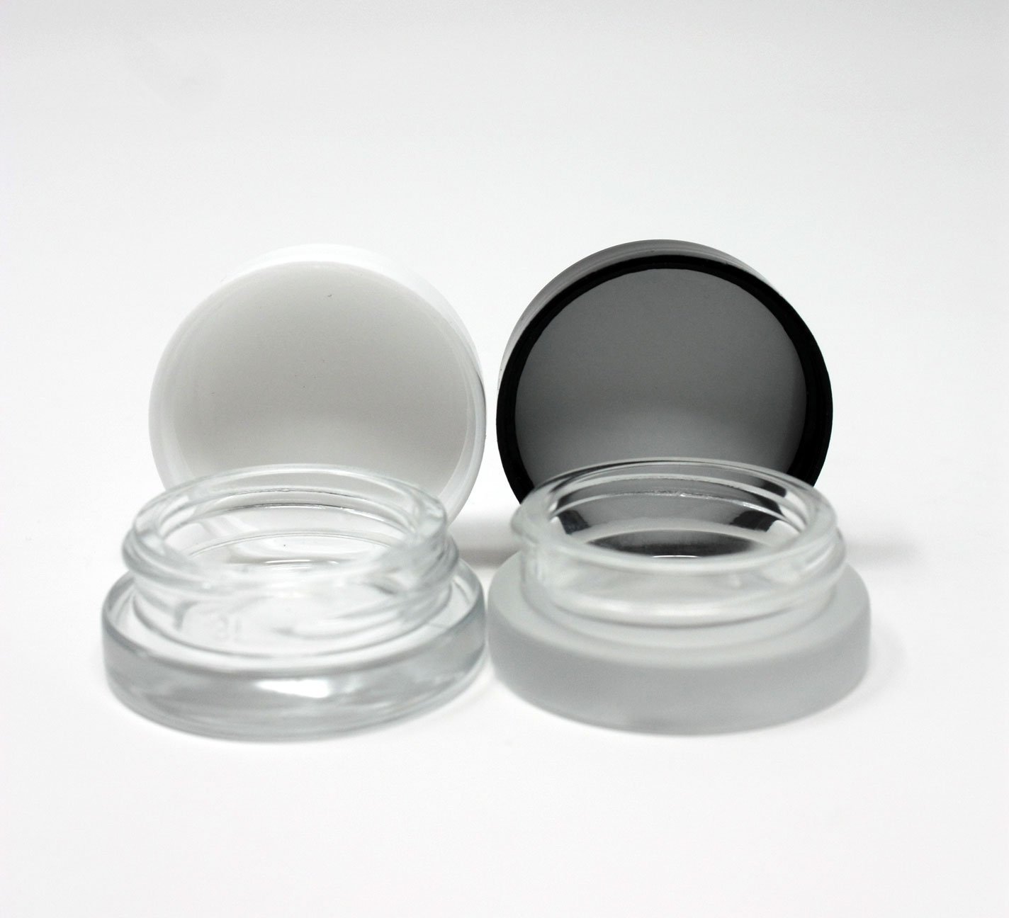 6ML GLASS Containers with CLEAR lid – Lids and Jars