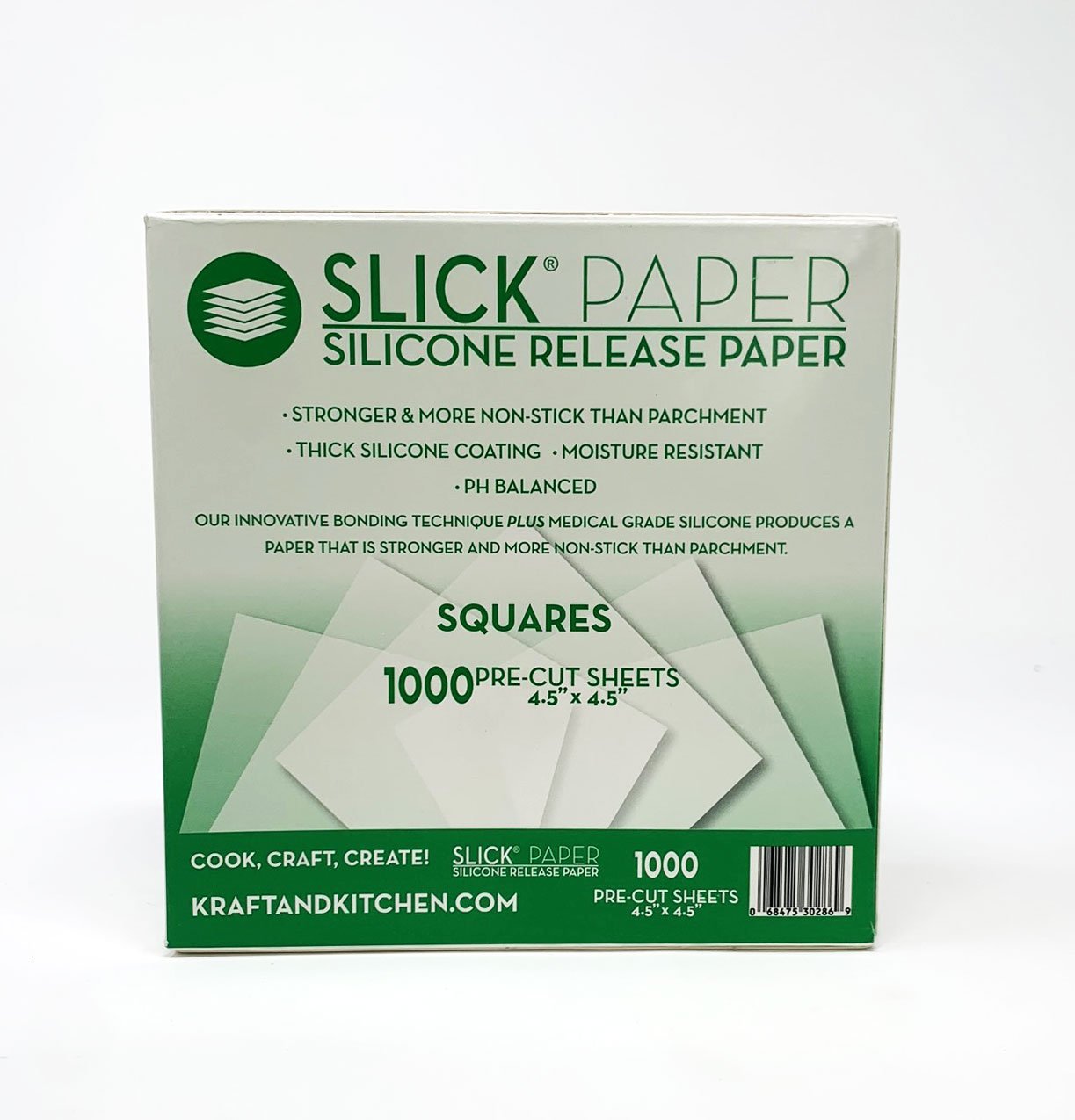 Convenient PRECUT Silicone release Paper 4.5"x 4.5" - Kraft & Kitchen